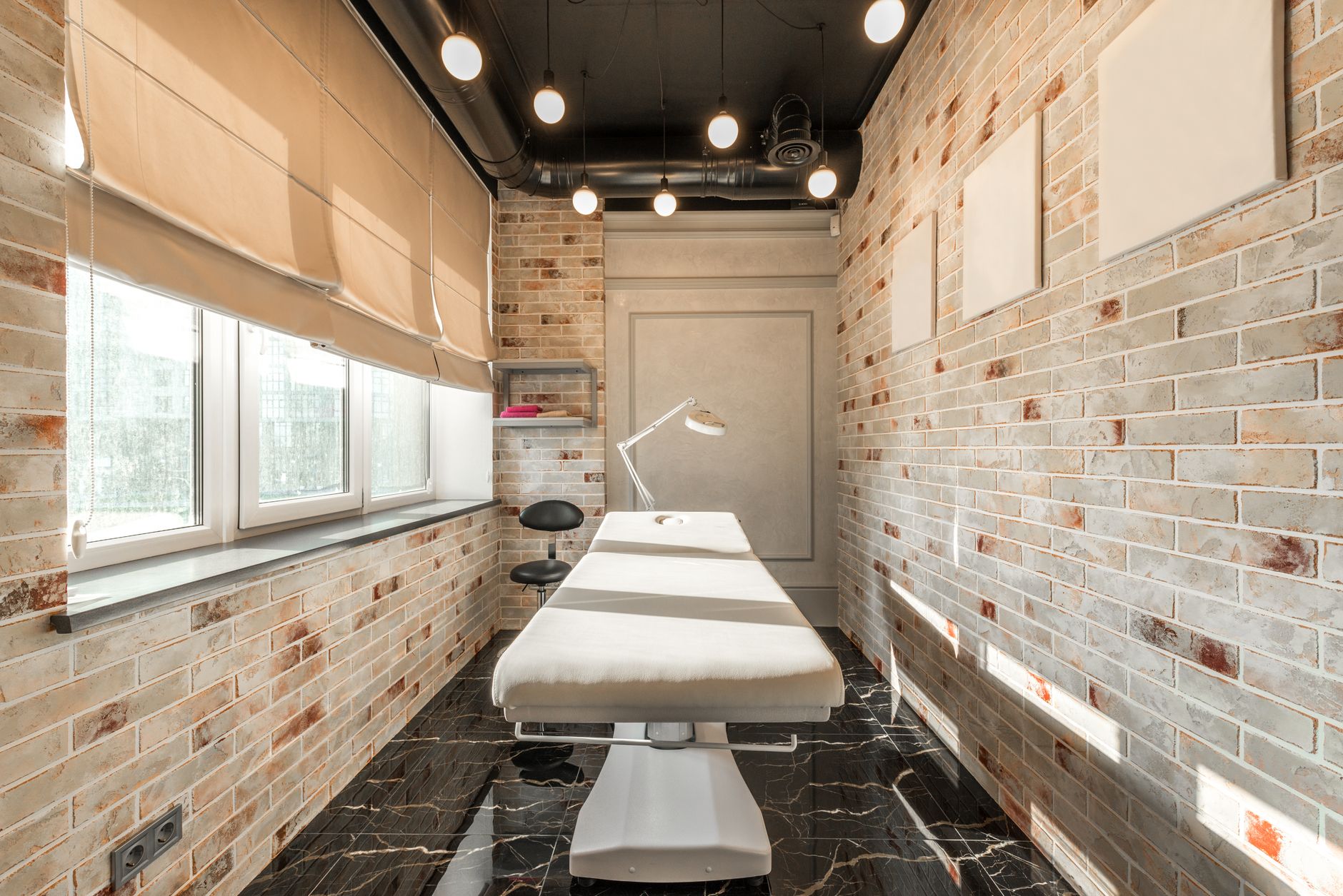Treatment room with light couch