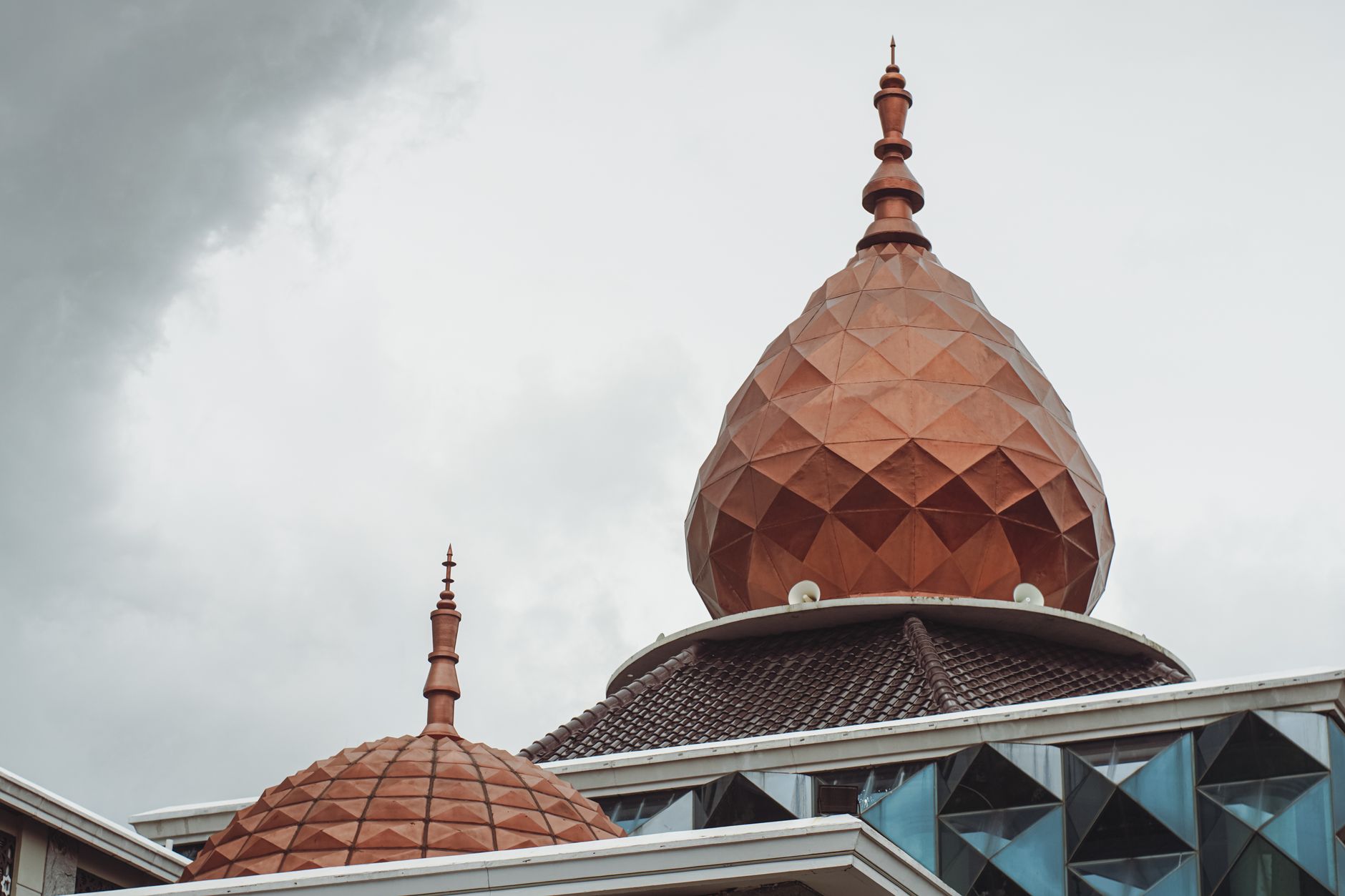 Copper roof and standing seams